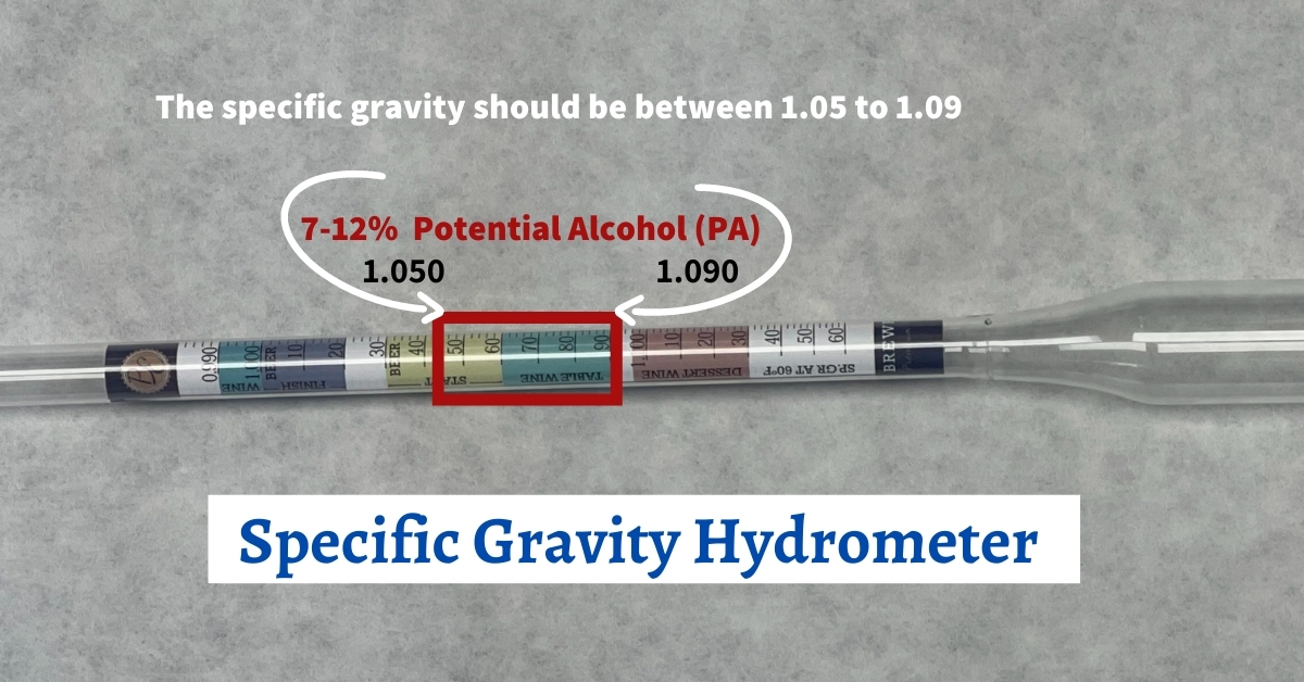 Hydrometer Reading Specific Gravity Of Alcohol Chart at Tanya Mosher blog